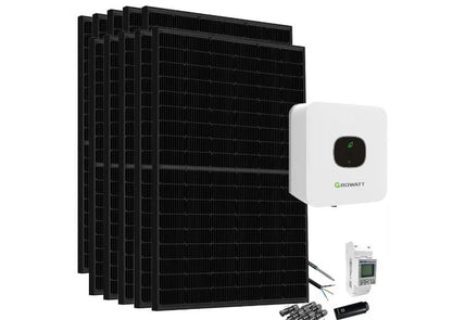 Komplettsystem 4,3kWp Solaranlage zur Direkteinspeisung inkl. bifazialem Full Black Solarmodul & MIC-3000 TL-X Wifi